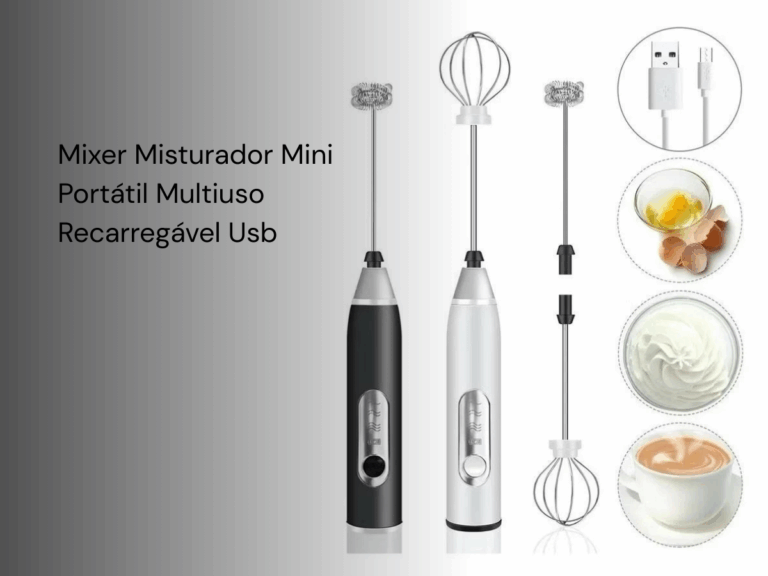 Mixer Misturador Mini Portátil Multiuso Recarregável Usb